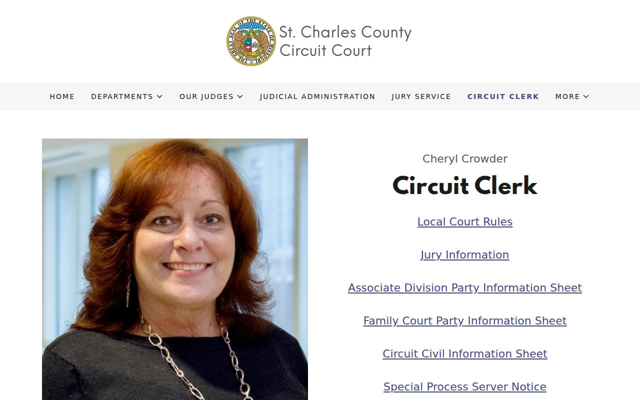 St. Charles County court records reference showing Circuit Clerk copy request information