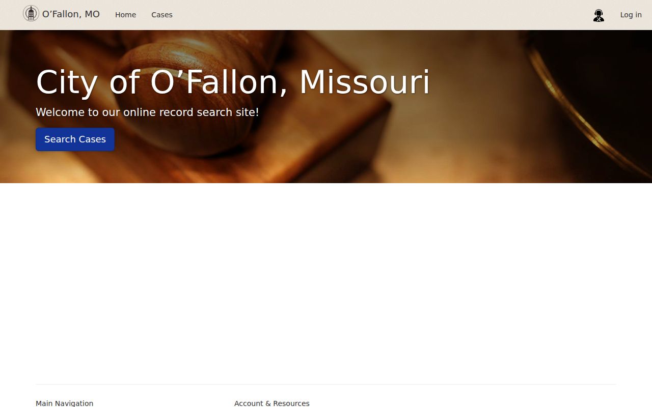 St. Charles County traffic court records reference showing the O'Fallon historical municipal record search